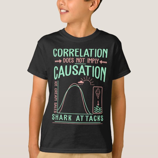 Funny Correlation Does Not Imply Causation Premium T-Shirt (Front)