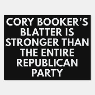 Funny Cory Booker Democrats Political Protest Sign