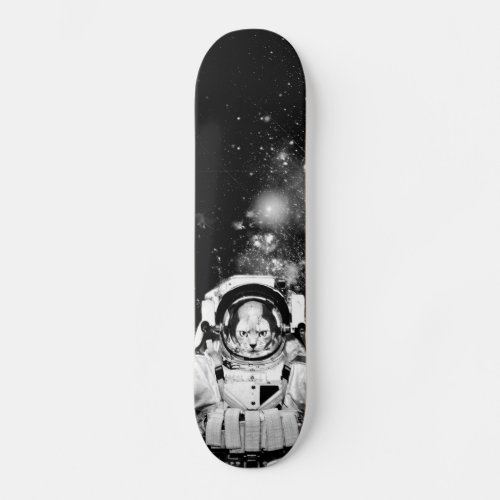Funny cosmonaut Cat Skateboard
