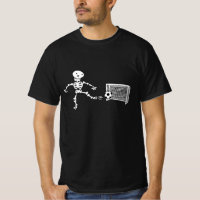 Funny Costume Halloween Skeleton Playing Soccer T-Shirt