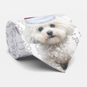 Funny Coton de Tulear Christmas Dog Lover Neck Tie