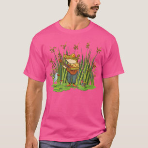 Funny Cottagecore Frog Playing Guitar Countrycore T-Shirt