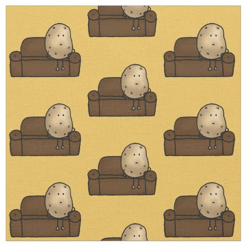 Funny couch potato fabric