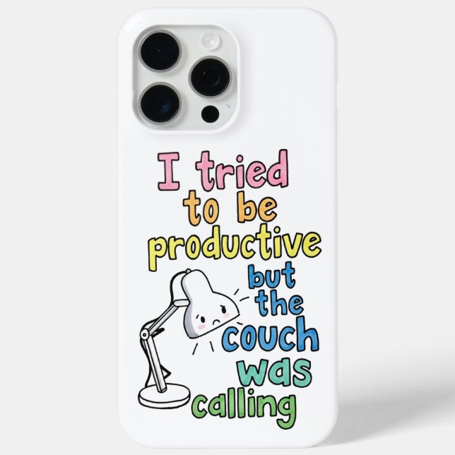 Funny "Couch Was Calling" iPhone 15 Pro Max Case (Back)