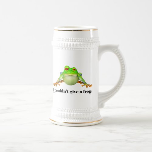 Funny Couldnt Give a Frog Cartoon Beer Stein