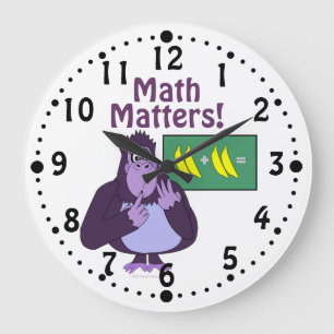 Funny Counting Gorilla Math Matters Custom Clock