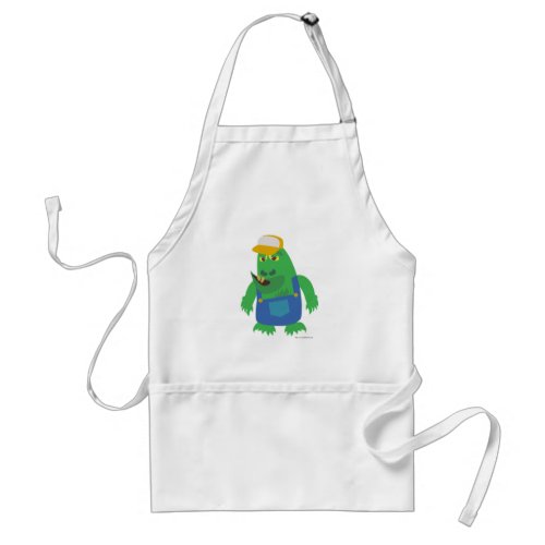 Funny Country Farmer Monster Cartoon Character Adult Apron