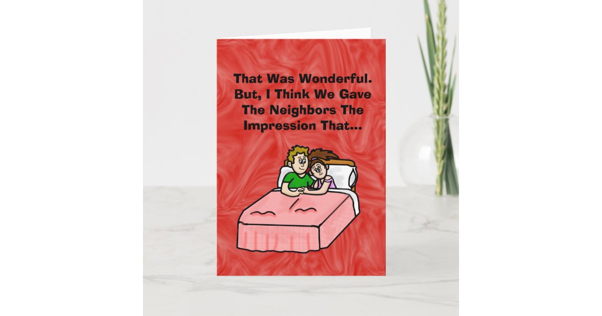 Funny Couple In Bed Romantic Card | Zazzle