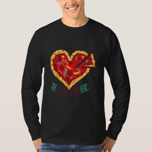 Funny Couple Love Relationship Pizza Heart Cooking T_Shirt