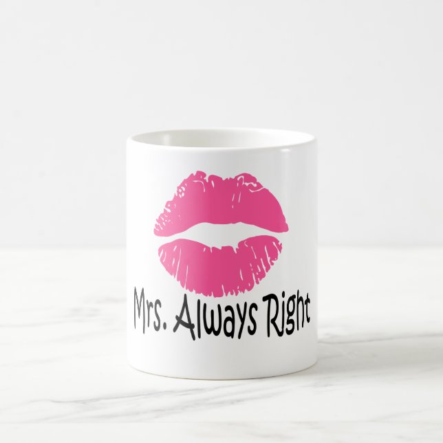 funny couple mug set x2,mrs always right (Center)