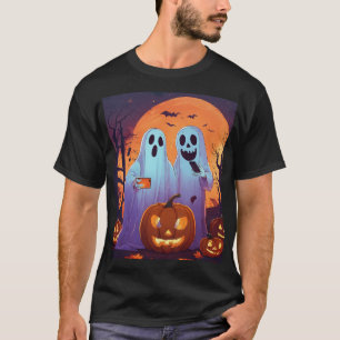Funny couple of ghost taking a selfie around T-Shirt