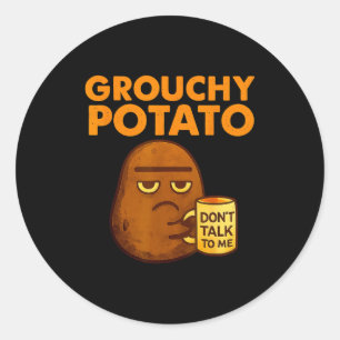 Funny Couple Sweet Tato & Grouchy Tato Classic Round Sticker