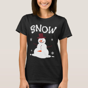 Funny Couples Christmas Party Snow Man Merry Xmas T-Shirt