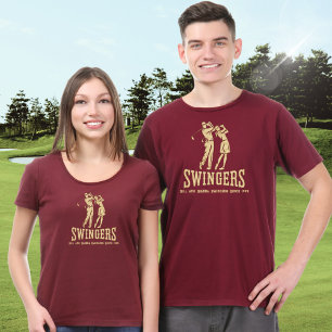 Funny Couple's Custom Golf Gift Matching T-Shirt