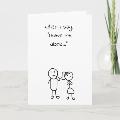 Funny Couples Fighting and Make Up Card