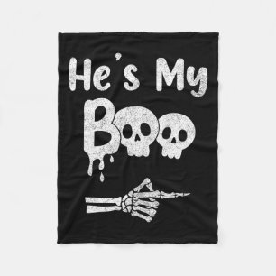 Funny Couples Halloween Matching Costumes  Fleece Blanket