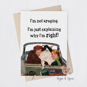 Funny Couples Husband Wife Humor Greeting Card