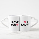 Love You More, Love You Most Simple Modern Coffee Mug Set