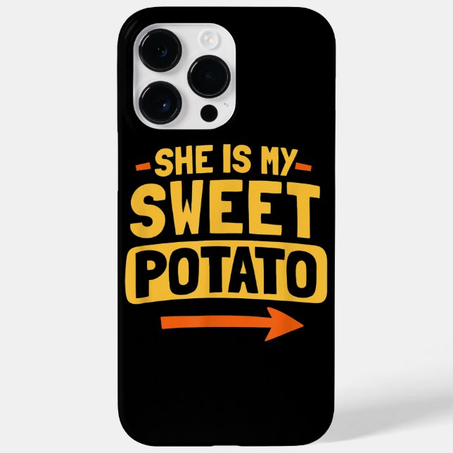Funny Couples Matching She Is My Sweet Potato Shir Case-Mate iPhone Case (Back)