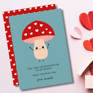Funny Couples Mushroom Heart Happy Valentine's Holiday Card