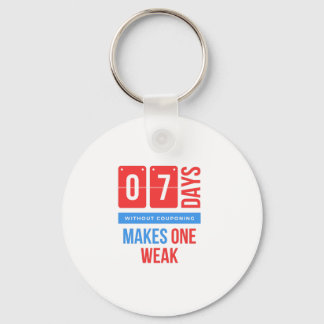 Funny couponing hobby quote keychain