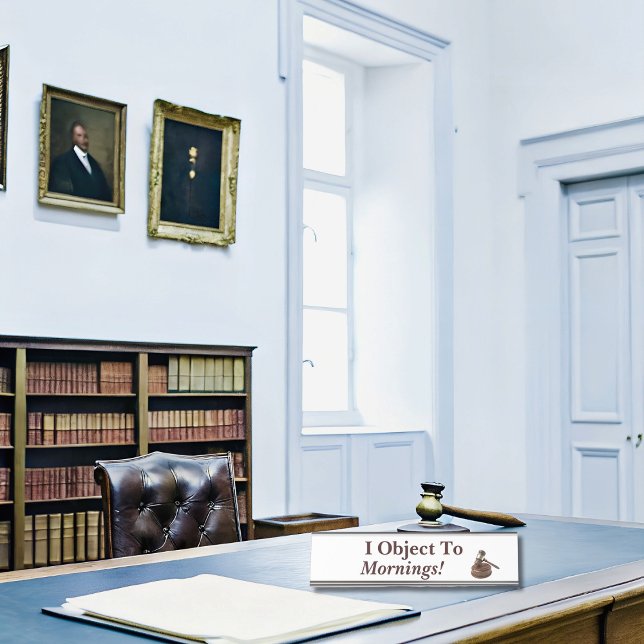 Funny Court Judge White Desk Name Plate (Creator Uploaded)