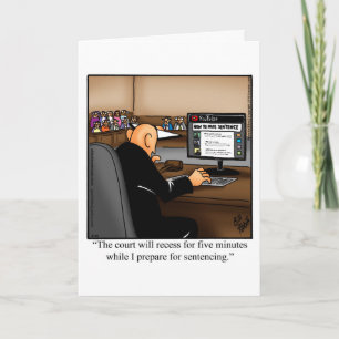 Funny Courtroom Humor Blank Greeting Card