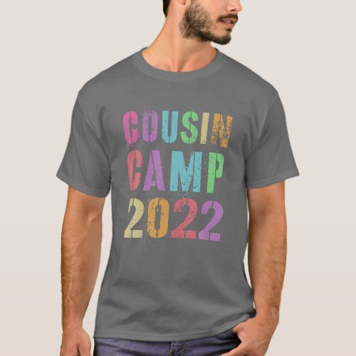 Funny COUSIN CAMP 2022 Grandma Grandpa Summer Camp T_Shirt