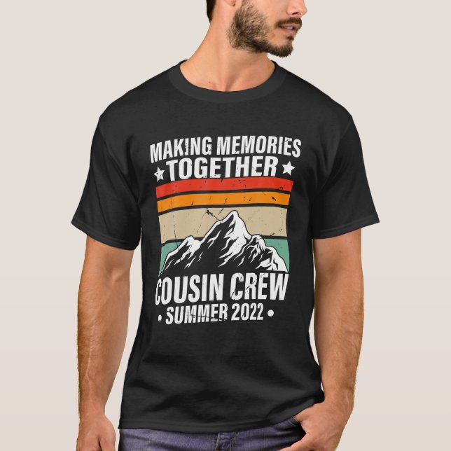 Funny Cousin Crew 2022 Summer Family Vacation Camp T-Shirt (Front)