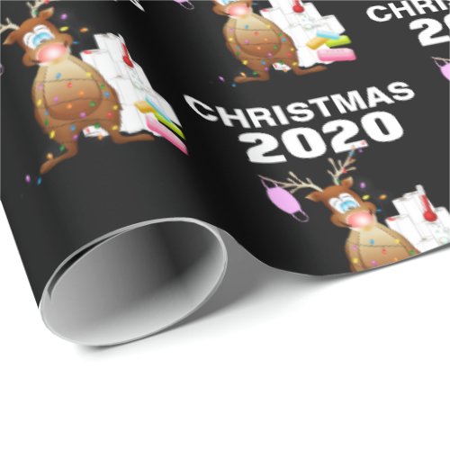 Funny Covid 2020 Reindeer Wrapping Paper