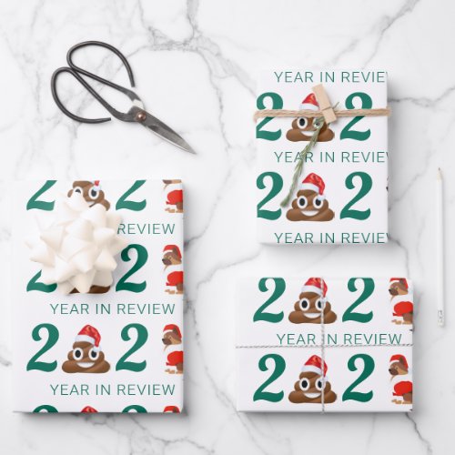 Funny Covid Christmas Poop Pandemic Quarantine Wrapping Paper Sheets