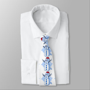 funny covid christmas toilet paper snowman neck tie