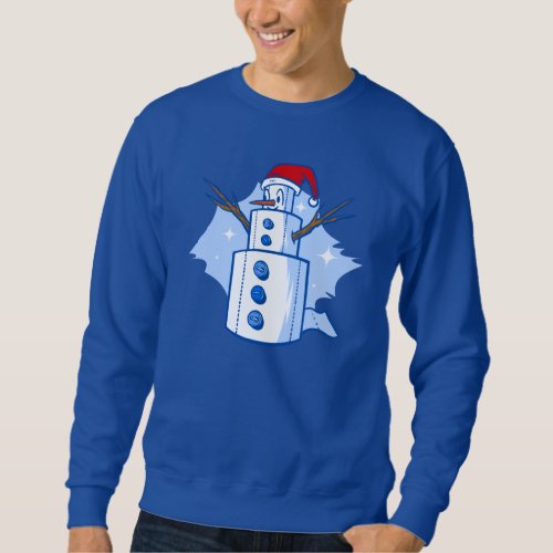 funny covid christmas toilet paper snowman sweatshirt