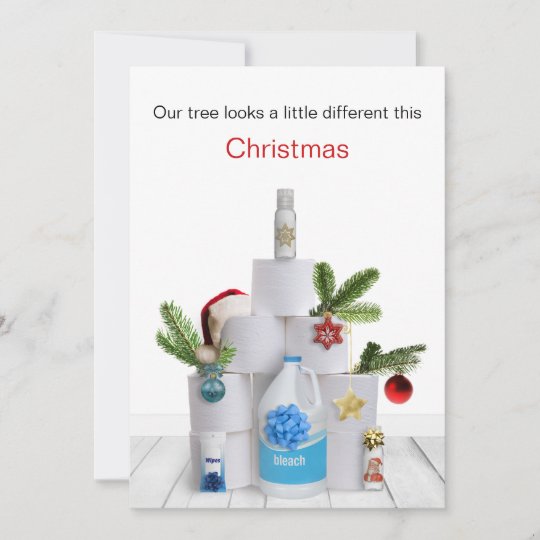 Funny Covid Christmas Tree Holiday Card | Zazzle.com