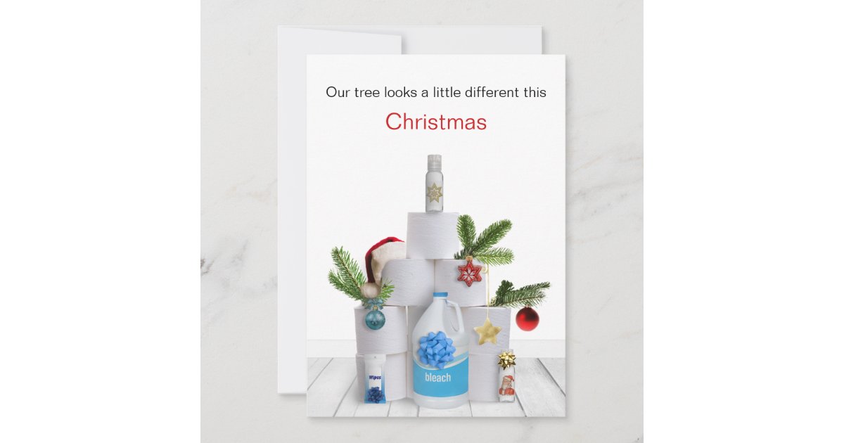 Funny Covid Christmas Tree Holiday Card | Zazzle.com