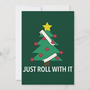 Funny Covid Christmas Tree Pun Holiday Card