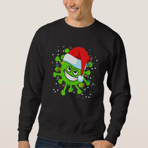 Funny Covid Scary Christmas Santa Claus Hat Virus  Sweatshirt