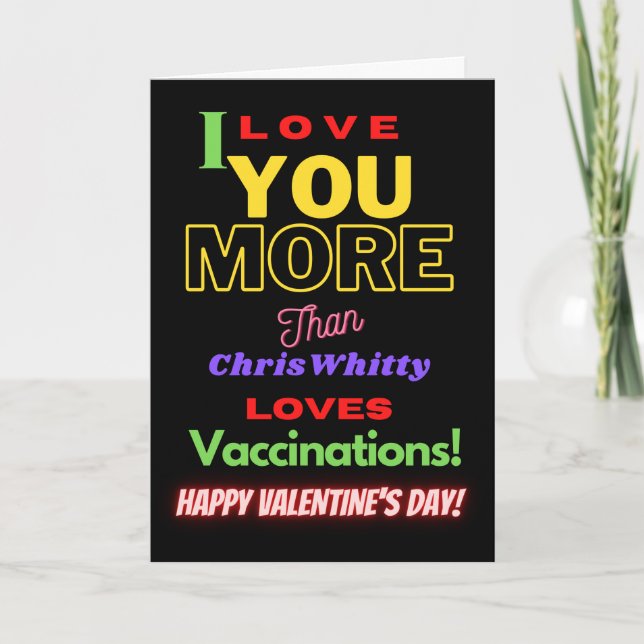 Funny Covid Text Happy Valentine's Day Card (Front)
