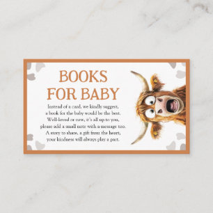 Funny Cow Baby Shower Books for Baby Enclosure Card
