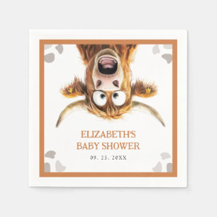 Funny Cow Baby Shower Napkins