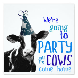 Funny Cow Bachelor or Bachelorette Party Card