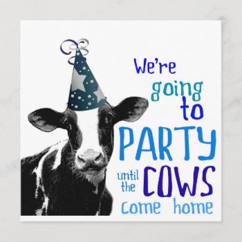 Funny Cow Bachelor Or Bachelorette Party Invitation by CountryCorner at Zazzle