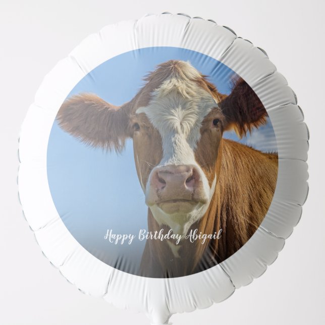 Funny Cow Birthday Balloon (Front)