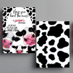Funny cow black and white Birthday Invitation<br><div class="desc">Celebrate your little one's birthday with this funny cow print birthday invitation. Transfer design to coordinate all of your party decor.</div>