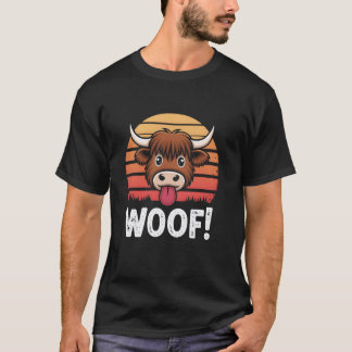 Funny Cow Bull Cattle Sr Vintage Sunset For Kids F T-Shirt