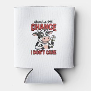 Funny Cow Chance I Don’t Care Vintage Can Cooler