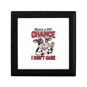 Funny Cow Chance I Don’t Care Vintage Gift Box