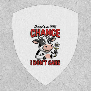 Funny Cow Chance I Don’t Care Vintage Patch