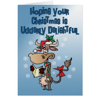 Funny Cow Christmas Card 