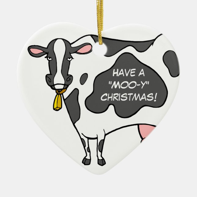 Funny Cow Christmas Ornament (Front)